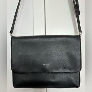 Matt and Nat black vegan leather portfolio accordion crossbody